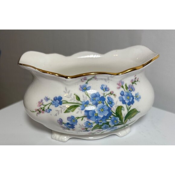 Royal Albert Bone China Forget-Me-Not Creamer Sugar Bowl Tea Cup Snack Plate Set - Picture 3 of 16